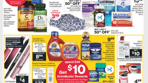 CVS Pharmacy P&G ExtraBucks Features